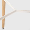 Mesa alta de diseño escandinavo de madera 60x60 redonda de madera Shrub Elección