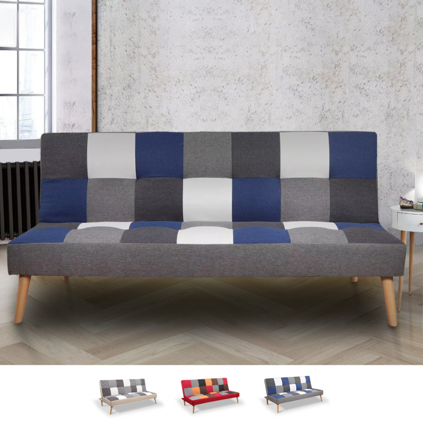 Sofá cama Patchwork de 3 plazas de diseño moderno Kolorama Catálogo