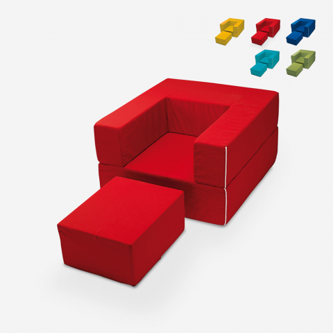 Sillón modular de diseño moderno con chaise longue Free Sofa
