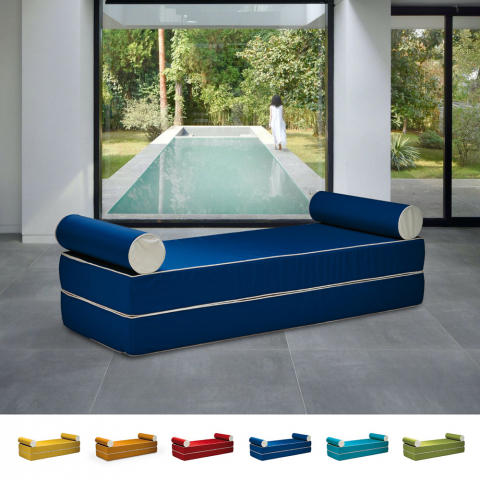 Sofá cama con doble reposabrazos de diseño moderno con cojines Free Bed