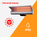 Calefactor de pared con infrarrojos para interior y exterior Lys Rebajas