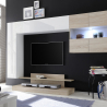 Mueble de pared con soporte para TV de madera blanca brillante moderna Nice Rebajas