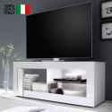 Mueble de soporte TV blanco moderno con puerta lateral de compartimento abierto Creta Venta
