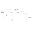 Mesa consola extensible 79x54-252cm para salón y comedor blanco Nancy Descueto