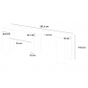 Mesa consola extensible 79x54-252cm para salón y comedor blanco Nancy Descueto