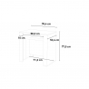 Mesa consola extensible 79x54-252cm para salón y comedor blanco Nancy Catálogo
