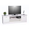 Mueble TV de diseño rústico blanco 160cm Spinle Rebajas