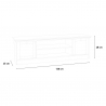 Mueble TV de diseño rústico blanco 160cm Spinle Stock