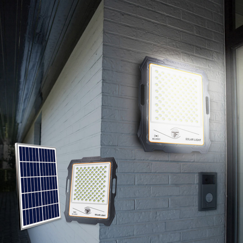 Foco solar portátil de 300W con LED, 3000 lúmenes teledirigidos Inluminatio L