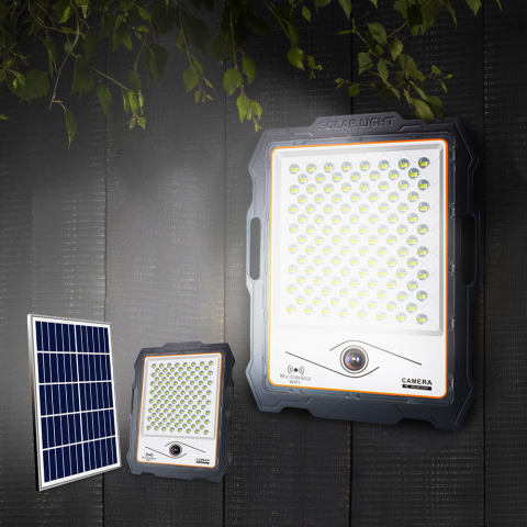 Foco solar LED con cámara wi-fi de 300W, panel solar de 3000 lúmenes Conspicio L