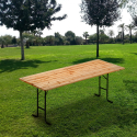 10 Mesas en madera para conjunto de mesa y bancos 220x80 Venta