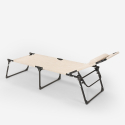 Set de 4 tumbonas de jardín y playa plegables de aluminio Mauritius Descueto
