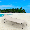 Juego de 4 tumbonas de jardín plegables de aluminio para playa y mar Seychelles 