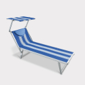 Tumbona plegable de playa en aluminio Santorini Stripes Promoción