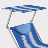 Tumbona plegable de playa en aluminio Santorini Stripes Oferta