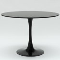 mesa Tulipan redonda 100cm barra cocina comedor negro blanco Tulipan Oferta