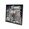 Cuadro decorativo de bicicleta sobre lienzo con estructura tubular de metal 80x60cm Bike Oferta