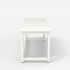 Escritorio de oficina design blanco metal rectangular 160x70cm Bridgewhite 160 