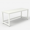 Escritorio de oficina design blanco metal rectangular 160x70cm Bridgewhite 160 