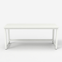 Escritorio de oficina design blanco metal rectangular 160x70cm Bridgewhite 160 