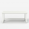 Escritorio de oficina design blanco metal rectangular 160x70cm Bridgewhite 160 