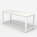Escritorio de oficina design blanco metal rectangular 160x70cm Bridgewhite 160 