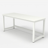 Escritorio de oficina design blanco metal rectangular 160x70cm Bridgewhite 160 