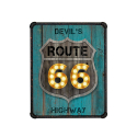 Cuadro decorativo Route 66 con estructura metálica tubular 60x80cm Devil's Highway Venta
