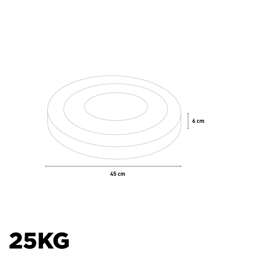 Disco Olímpicos Goma Bumper 20 Kg 50mm Quuz - Comprá en San Juan