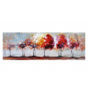 Cuadro decorativo paisaje de naturaleza pintado a mano sobre lienzo 140x45cm Four Seasons Venta