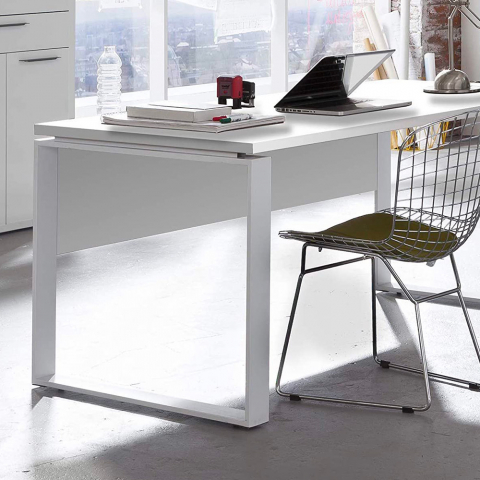 Mesa blanca 170x80cm para oficina y despacho Ghost-Desk