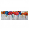 Cuadro decorativo de flores pintado a mano sobre lienzo 140x45cm Flower Venta