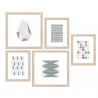 Conjunto de 5 cuadros de estilo oriental estampados en collage enmarcados Frame Origami Venta