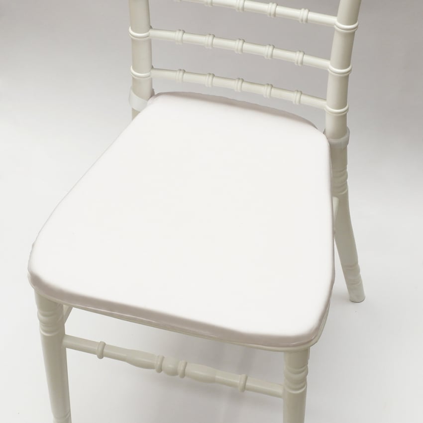 Juego de 4 cojines acolchados antideslizantes blancos silla Chiavarina Napoleón Promoción