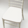 Juego de 4 cojines acolchados antideslizantes blancos silla Chiavarina Napoleón