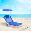 Tumbona playa aluminio ruedas hamaca silla toldo plegable Banana Rebajas