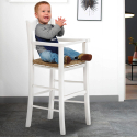 Taburete alto para niños trona con asiento de paja Baby Oferta