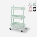 Carrito de comida metálico de 3 estantes con ruedas Sall Oferta