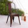 sillas de diseño industrial de metal shabby chic vintage estilo Lix steel old Rebajas