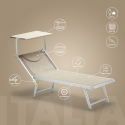 Tumbonas profesionales de aluminio playa Italia Stock 4 unidades