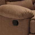 Sillón relax de diseño reclinable con reposapiés y 4 ruedas Maura 