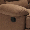 Sillón relax de diseño reclinable con reposapiés y 4 ruedas Maura 