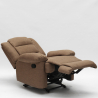 Sillón relax de diseño reclinable con reposapiés y 4 ruedas Maura 