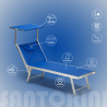 20 Tumbonas plegables de aluminio con parasol para playa - Santorini Compra