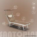 Tumbonas plegables de aluminio con parasol para playa - Santorini Limited Edition Medidas