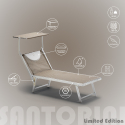 2 Tumbonas plegables de aluminio con parasol para playa - Santorini Limited Edition Rebajas