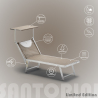 2 Tumbonas plegables de aluminio con parasol para playa - Santorini Limited Edition Rebajas
