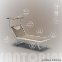 20 Tumbonas plegables de aluminio con parasol para playa - Santorini Limited Edition Precio