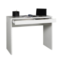 Escritorio de diseño rectangular con cajón blanco para oficina y estudio 100x40cm Sidus Rebajas