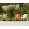 Scab Sunset silla para bar,jardín y cocina de diseño moderno con reposabrazos